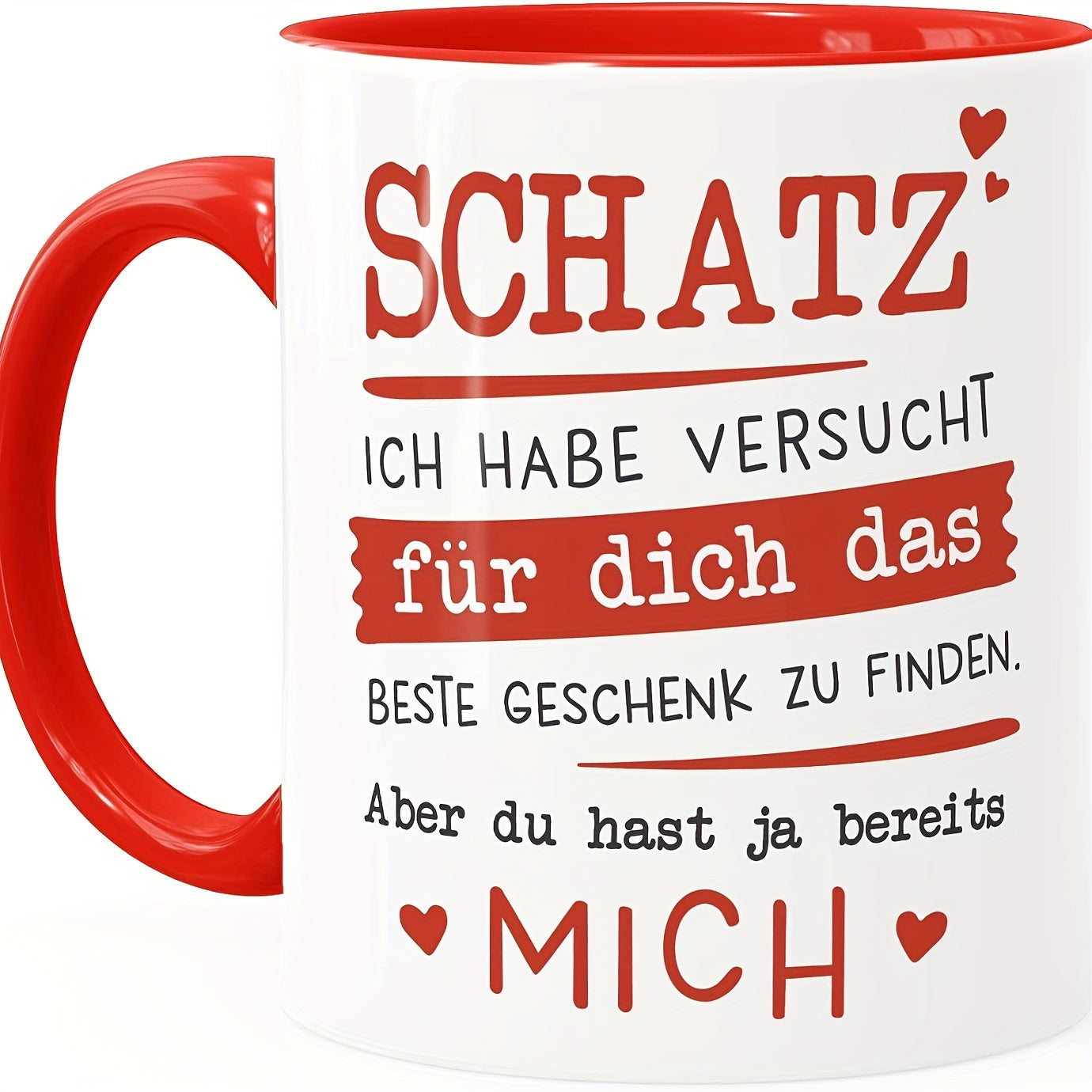 11oz Ceramic Coffee Mug with German Love Message Hand Wash Only Gift for Spouses