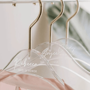 Customized Bridesmaid Dress Hanger Acrylic Stainless Steel Resin Coating Wedding Gift
