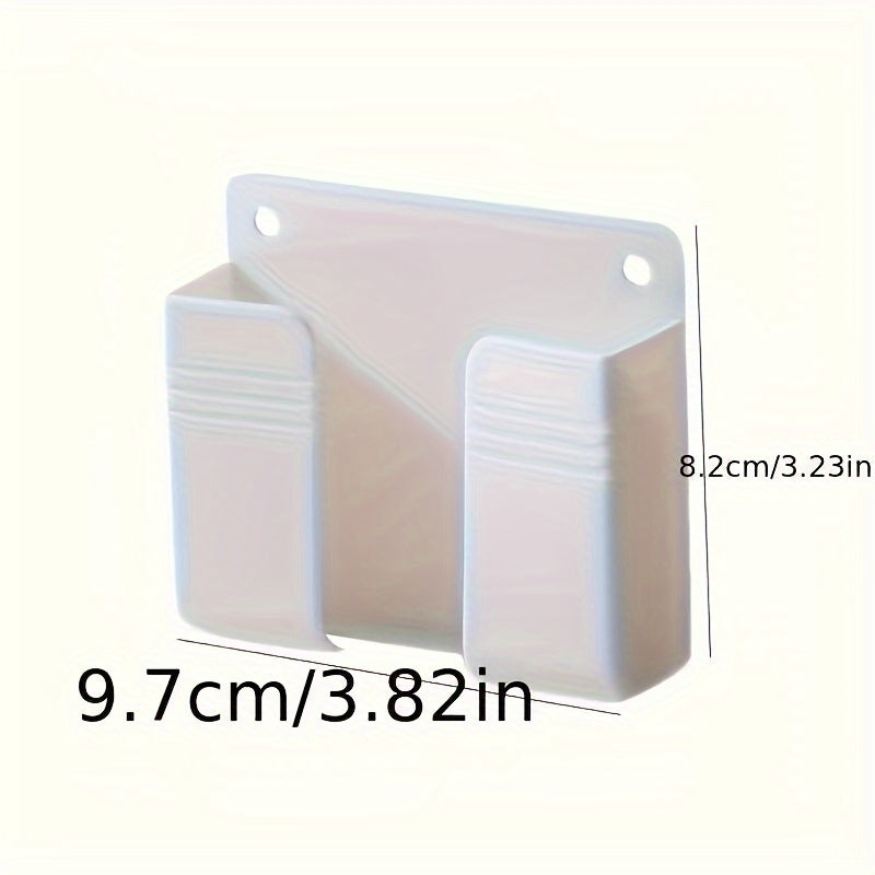 Wall-Mounted Phone and Remote Organizer Plastic Bedside Charging Station