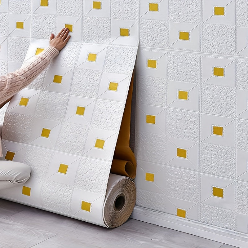 70cm x 105cm 3D Soft Foam Self-Adhesive Wall Stickers for Living Room Bathroom Kitchen