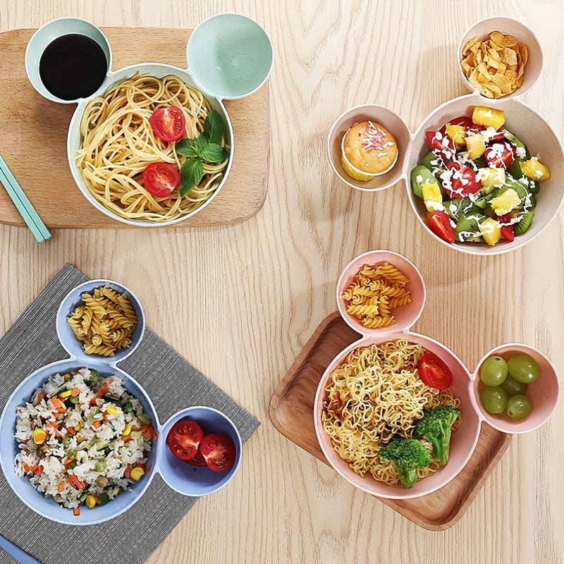 Eco-Friendly Wheat Straw Dinnerware Set for Kids and Family 4 Pieces Rust-Resistant Vibrant