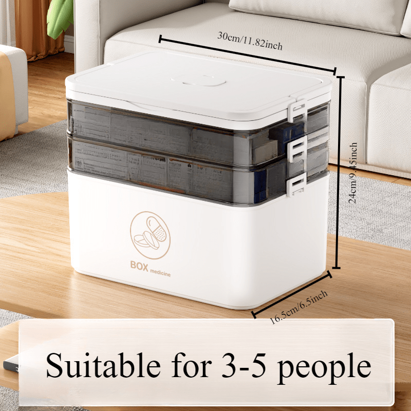 Multi-Size Waterproof Medicine Storage Box Plastic Pill Organizer Large Capacity