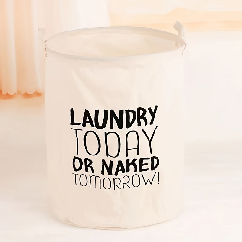 Foldable Fabric Laundry Basket Waterproof Lining for Organizing Clothes