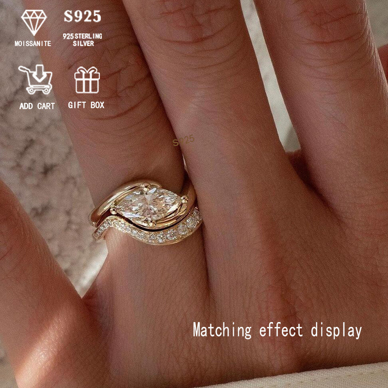 1 Karat Moissanite uzuk minimalistik frantsuz ilhomlantirilgan sterling kumush, allergenlarga chidamli