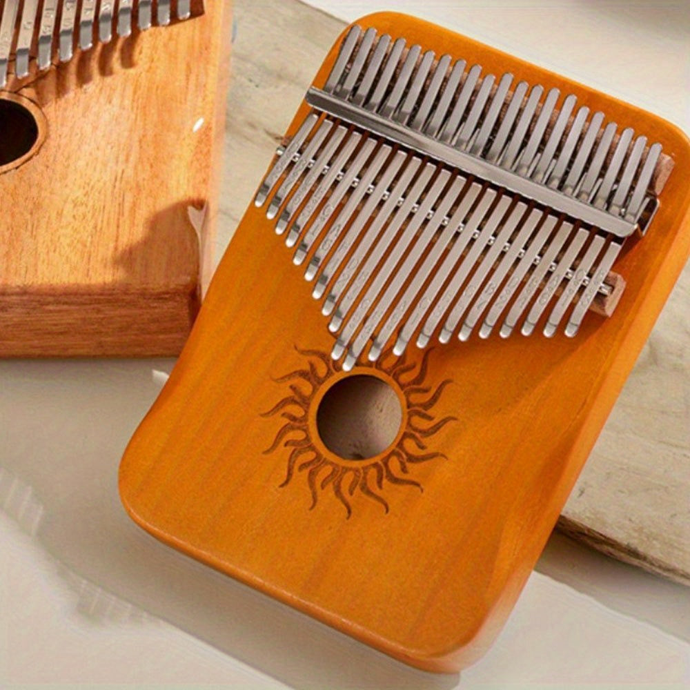 Boshlovchilar uchun 21 kalitli qattiq yog'och Kalimba barmoq pianino, sozlash vintasi va aksessuarlar bilan, kulrang