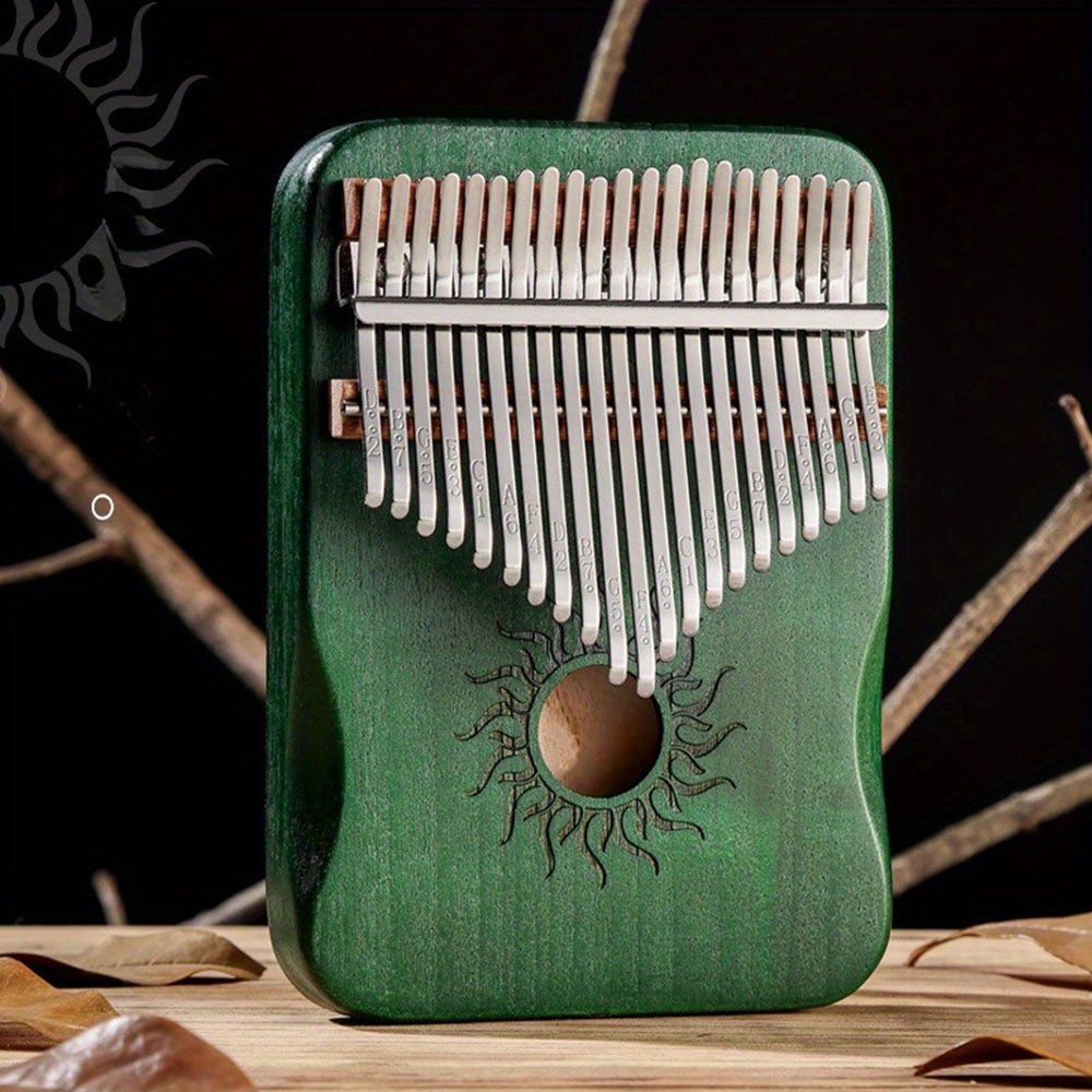 Boshlovchilar uchun 21 kalitli qattiq yog'och Kalimba barmoq pianino, sozlash vintasi va aksessuarlar bilan, kulrang
