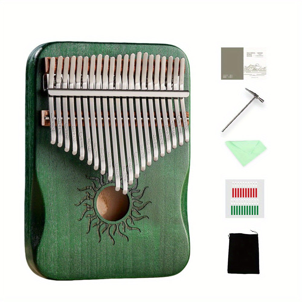 Boshlovchilar uchun 21 kalitli qattiq yog'och Kalimba barmoq pianino, sozlash vintasi va aksessuarlar bilan, kulrang