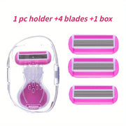 Женский пластиковый набор для удаления волос с тела, 6-слойный, моющийся комплект для бритья