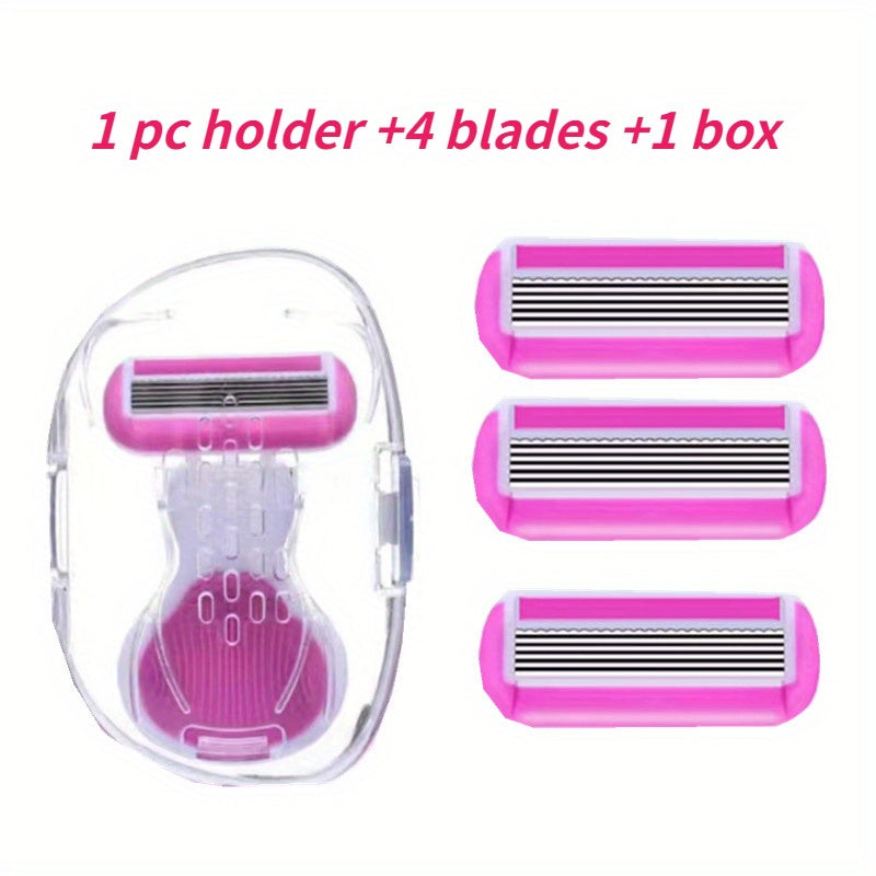 Ladies Plastic Body Hair Remover Set 6-Layer Washable Shaving Kit