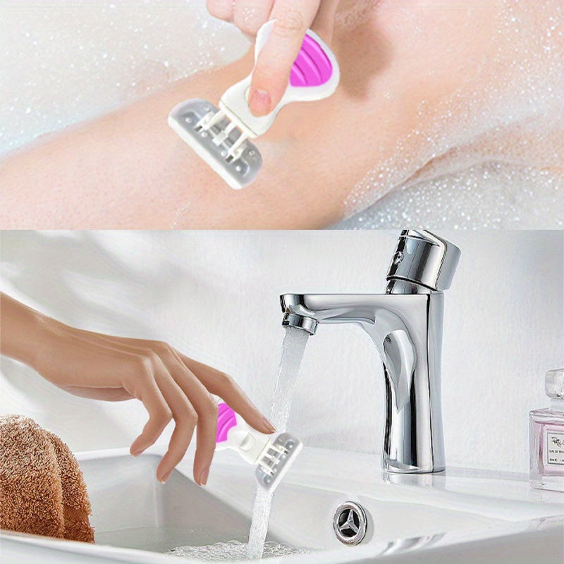 Женский пластиковый набор для удаления волос с тела, 6-слойный, моющийся комплект для бритья