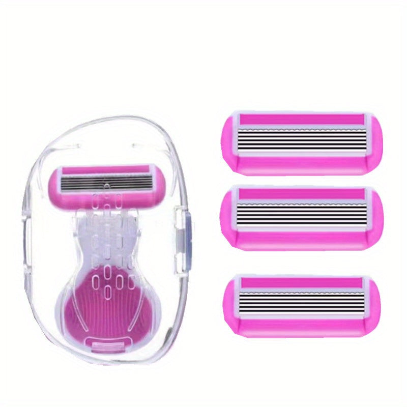 Ladies Plastic Body Hair Remover Set 6-Layer Washable Shaving Kit