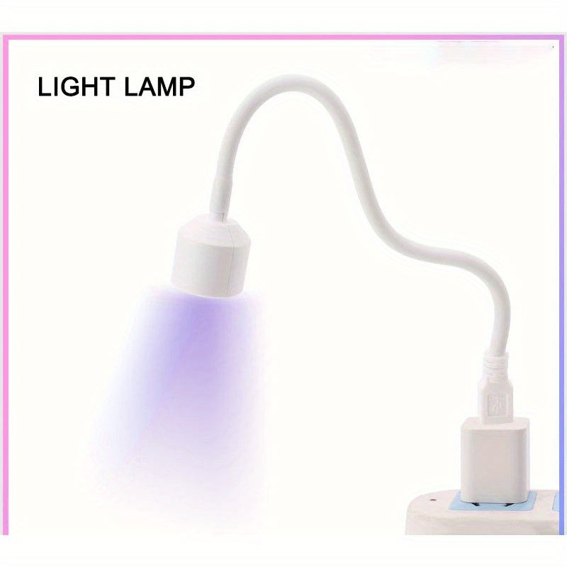 Mini UV LED tirnoq qurituvchi tez gel lakni quritish uchun. Portativ va yig'iladigan dizayn. Uyda yoki salonlarda DIY tirnoq san'ati uchun mukammal. Oson foydalanish uchun moslashuvchan lampochka.