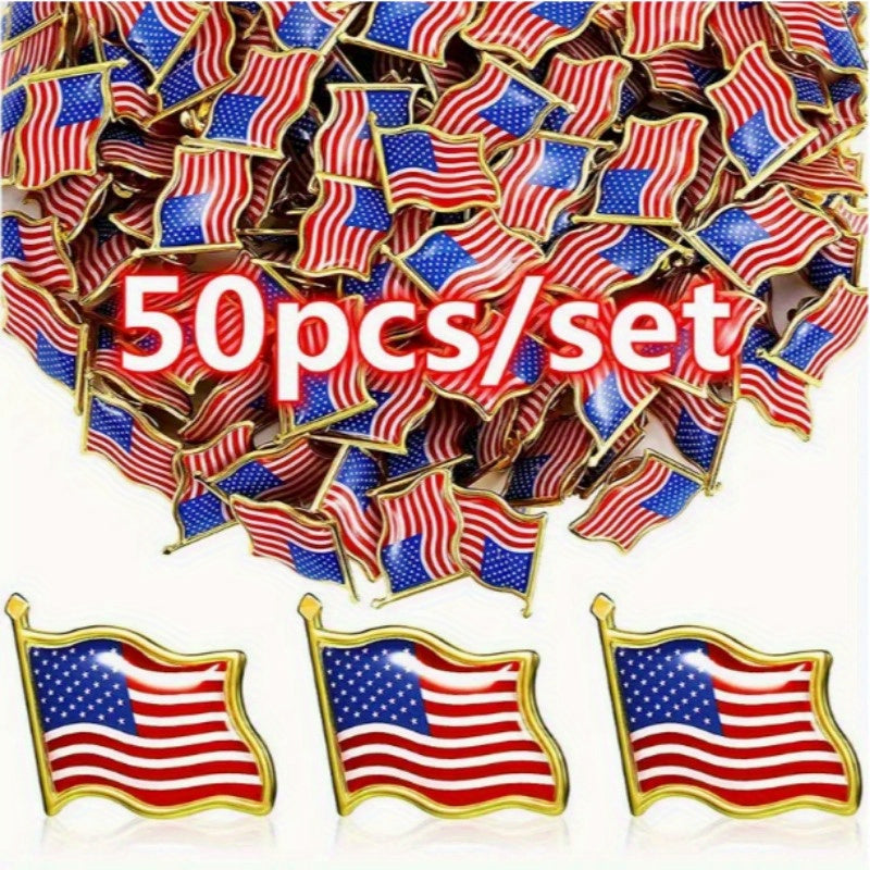 Unisex American Flag Lapel Pins Sets of 10 30 50 100 for All Occasions