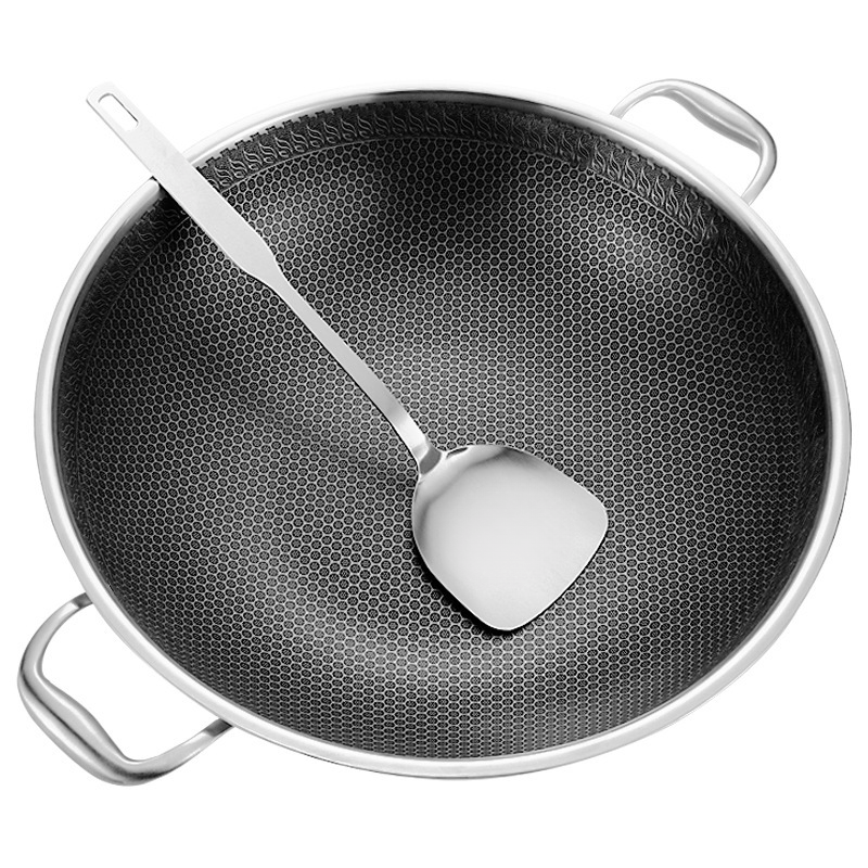 Stainless Steel Wok Set with Lid and Steamer, Non-Stick, Induction Compatible