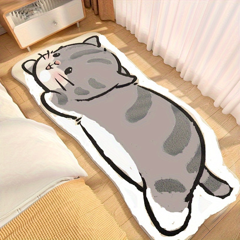 Cartoon Animal Area Rug Plush Mat for Bedroom Indoor Decor Soft Polyester
