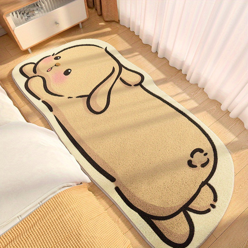 Cartoon Animal Area Rug Plush Mat for Bedroom Indoor Decor Soft Polyester
