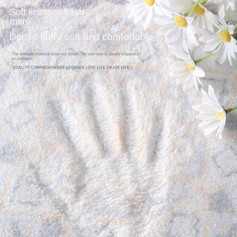 Cartoon Animal Area Rug Plush Mat for Bedroom Indoor Decor Soft Polyester