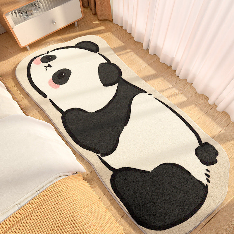 Cartoon Animal Area Rug Plush Mat for Bedroom Indoor Decor Soft Polyester
