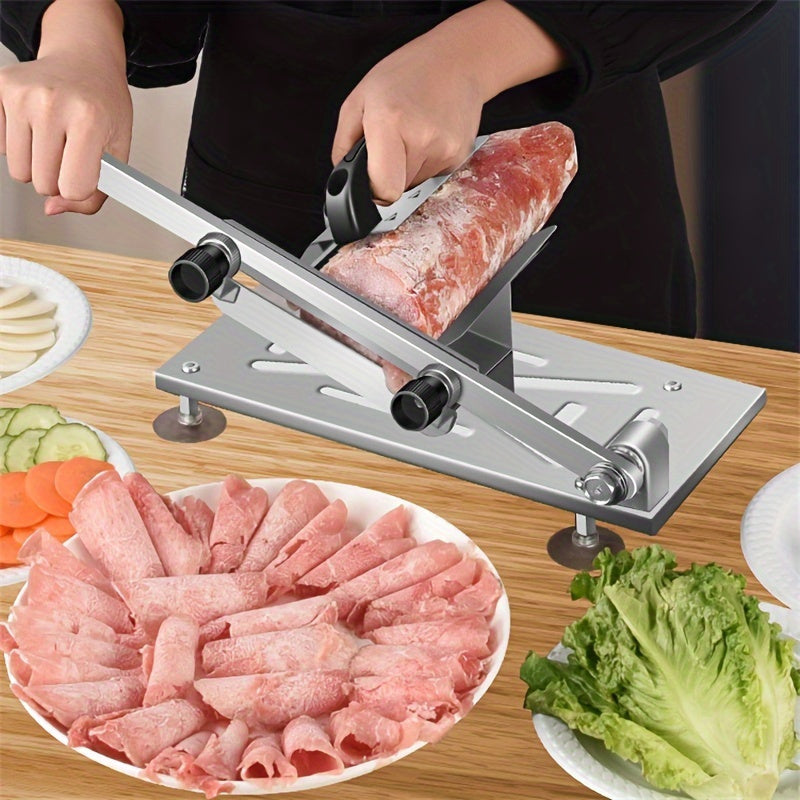 Adjustable Thickness Manual Slicer for Meat Fruits Vegetables Kitchen Tool