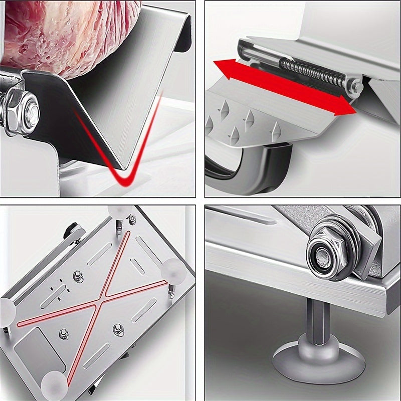 Adjustable Thickness Manual Slicer for Meat Fruits Vegetables Kitchen Tool
