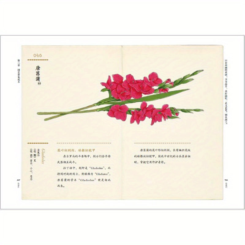 Chinese Flower Meanings and Stories Book with 105 Flowers and Plants Hardcover
