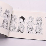 Comic Sketch Materials for Ancient Chinese Style Characters 128-Page Art Book