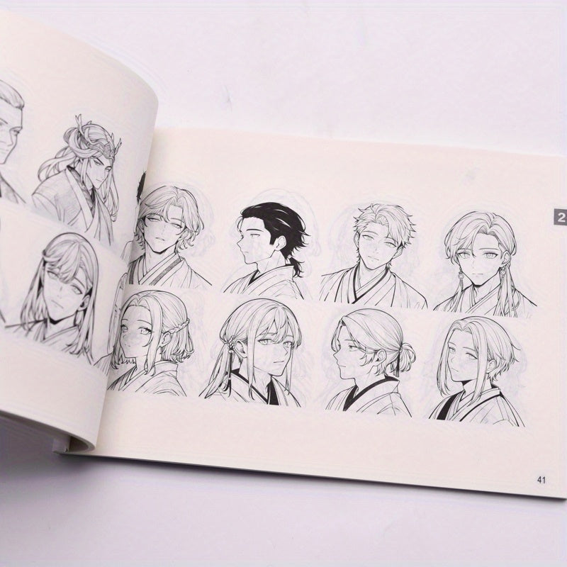 Comic Sketch Materials for Ancient Chinese Style Characters 128-Page Art Book