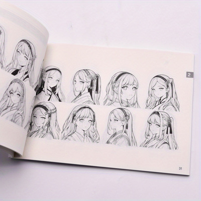 Comic Sketch Materials for Ancient Chinese Style Characters 128-Page Art Book