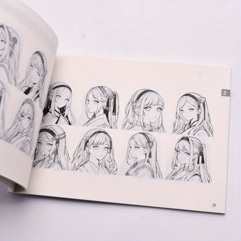 Comic Sketch Materials for Ancient Chinese Style Characters 128-Page Art Book