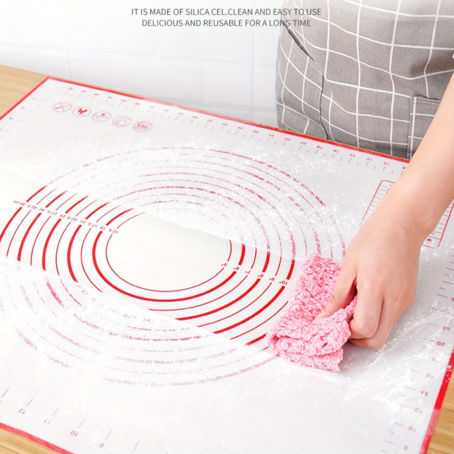 Non-Stick Silicone Pastry Mat for Baking and Dough Rolling, Extra-Large 60cm x 40cm