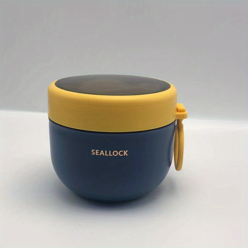 Fiambrera aislante de 600 ml de capacidad para trabajo o escuela, mantiene las comidas calientes