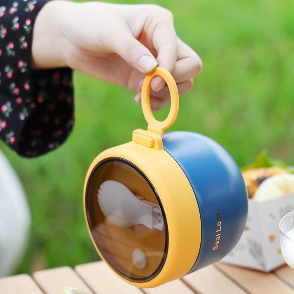 Fiambrera aislante de 600 ml de capacidad para trabajo o escuela, mantiene las comidas calientes