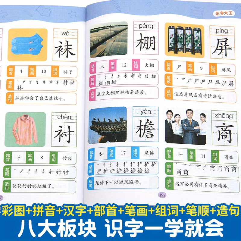 Children's Chinese Literacy Book for Ages 4+ Paperback Simplified Chinese 216 Pages