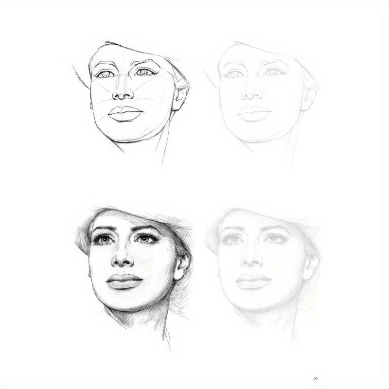 Ponka Pencil Drawing Book for Facial Features and Portraits Chinese Version Paperback