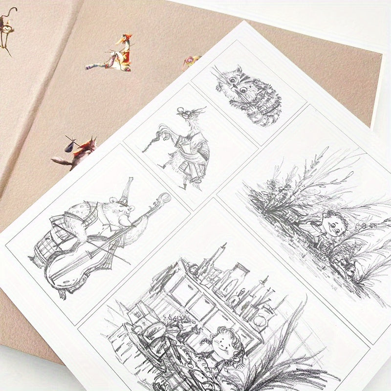 Детская книга для рисования, скетчбук для детей от 11 лет и старше, твердая обложка, китайское издание