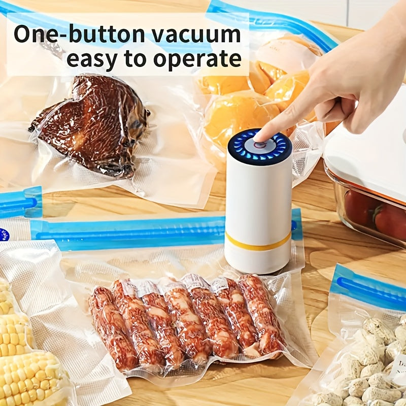 Rechargeable Handheld Vacuum Sealer for Food Storage Bags Containers Portable Preservation Tool 800mAh