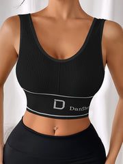 Women's Plus Size Sports Bras Padded Breathable Mesh for Yoga Running