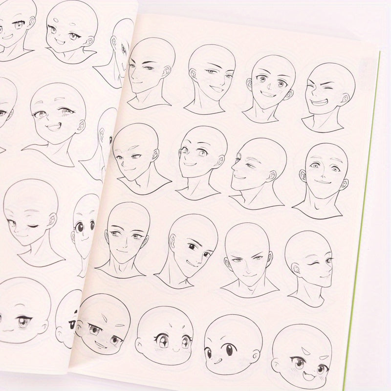 2000 Книга выражений лиц персонажей аниме на упрощённом китайском для возрастных групп 11+