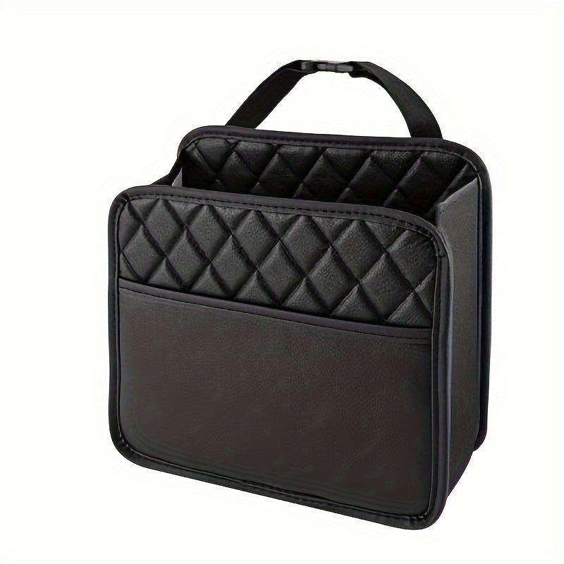 Car Backseat Organizer Leather Multi-Pocket Storage with Cup Holder