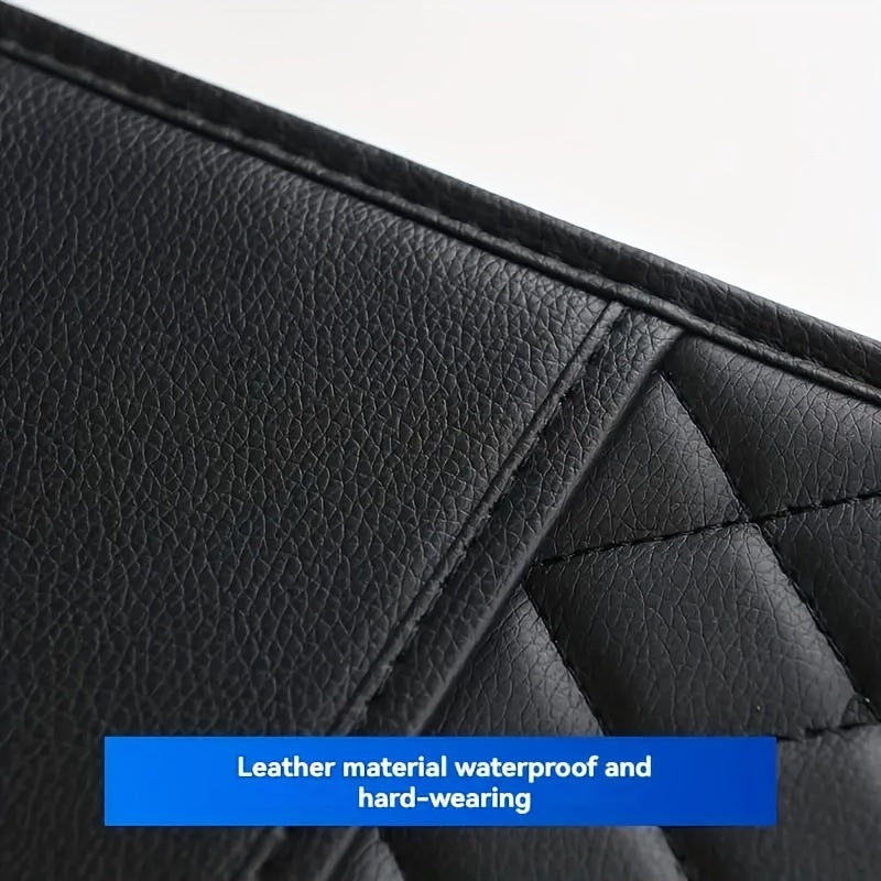 Car Backseat Organizer Leather Multi-Pocket Storage with Cup Holder