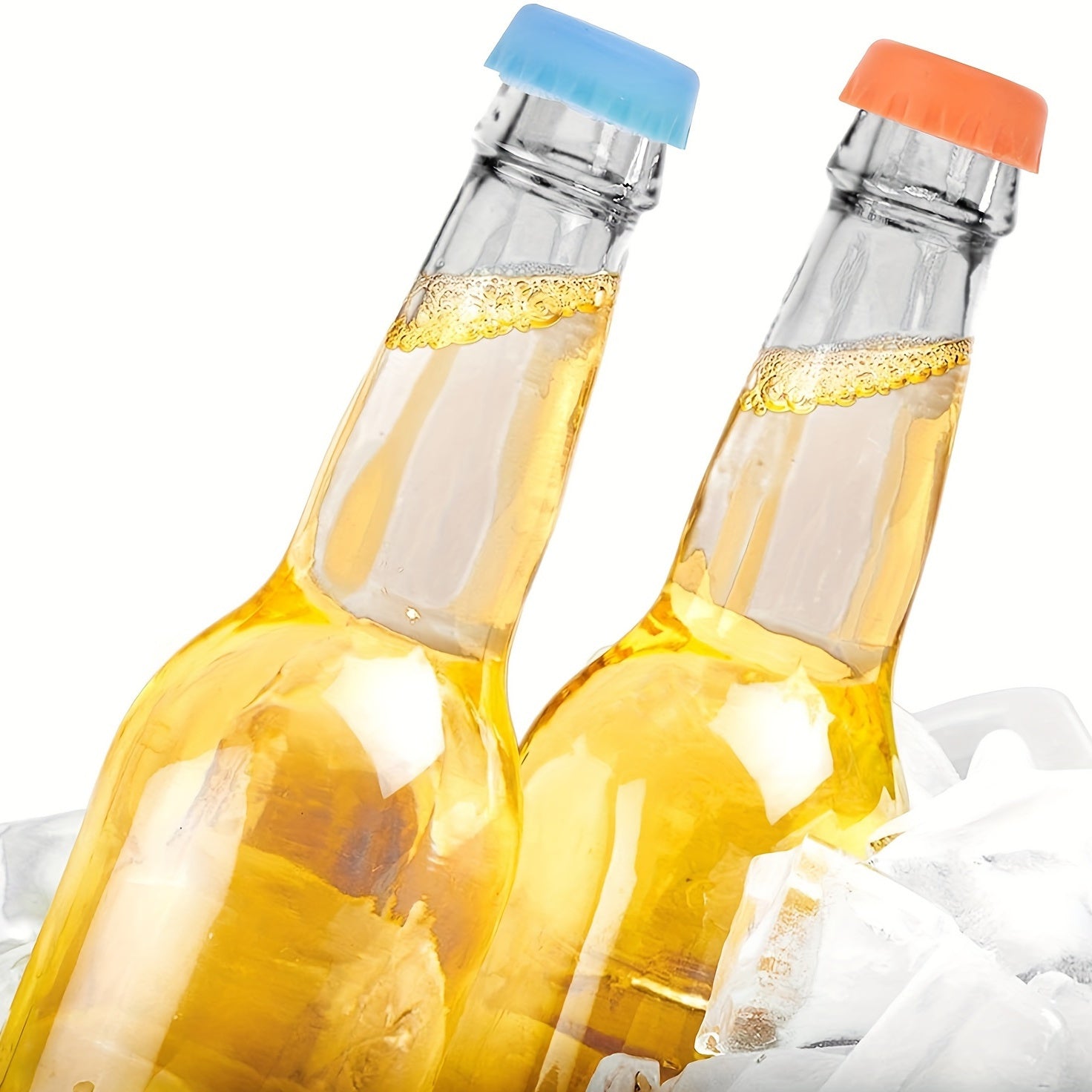 Silicone Bottle Caps 6-Pack Leak-Proof Reusable Beverage Seals for Wine Beer Soda