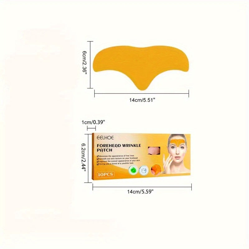 10 Pcs Collagen Wrinkle Patches for Forehead and Eyes Hydrating Skin Care