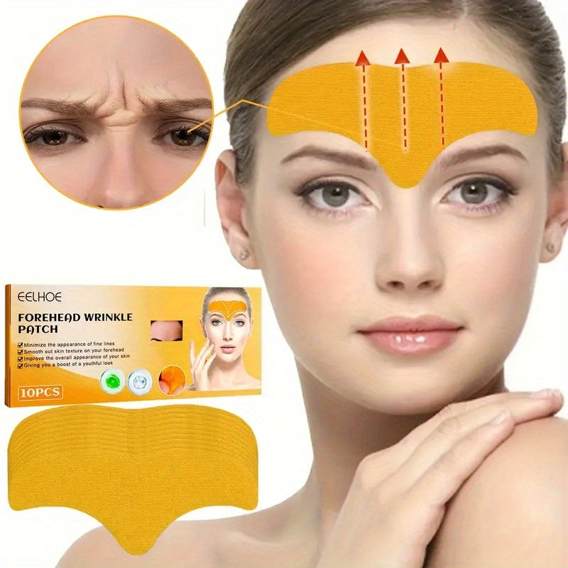 10 Pcs Collagen Wrinkle Patches for Forehead and Eyes Hydrating Skin Care