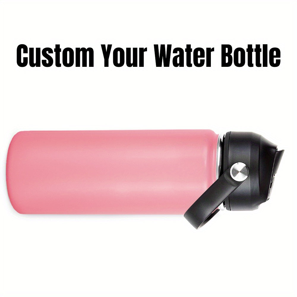 Personalized Stainless Steel Water Bottle 18oz Insulated Tumbler with Straw Lid for Sports Travel Gym