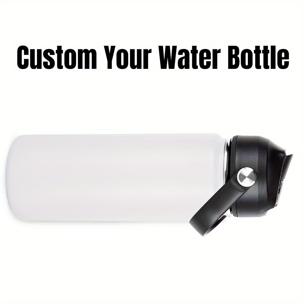 Personalized Stainless Steel Water Bottle 18oz Insulated Tumbler with Straw Lid for Sports Travel Gym