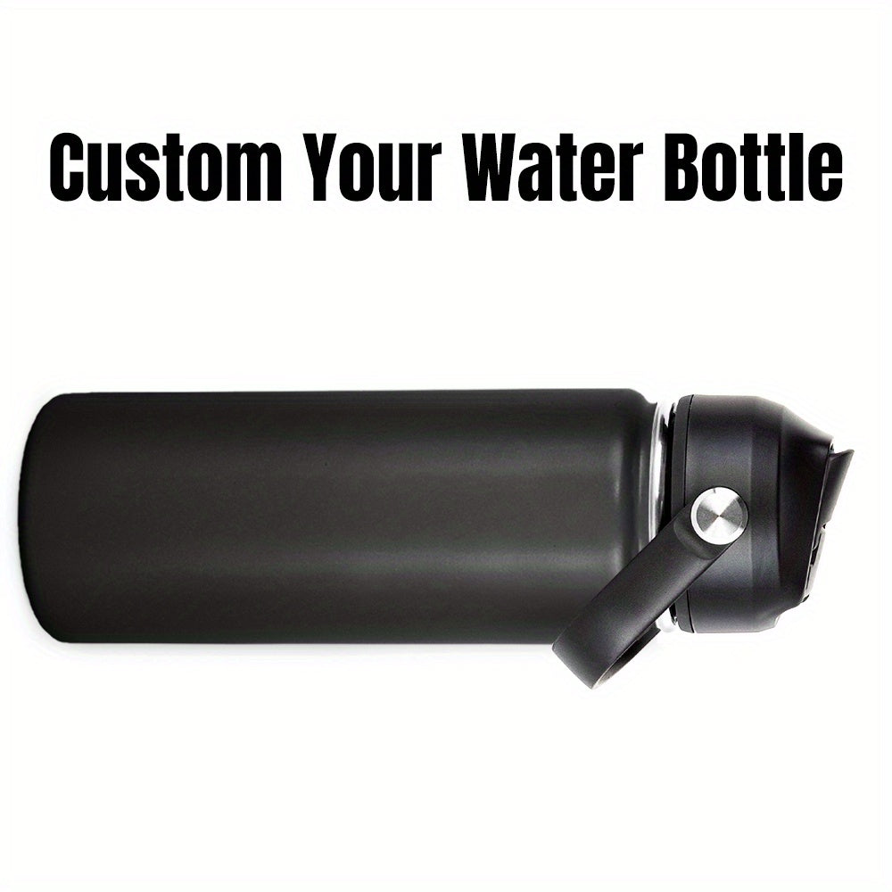 Personalized Stainless Steel Water Bottle 18oz Insulated Tumbler with Straw Lid for Sports Travel Gym