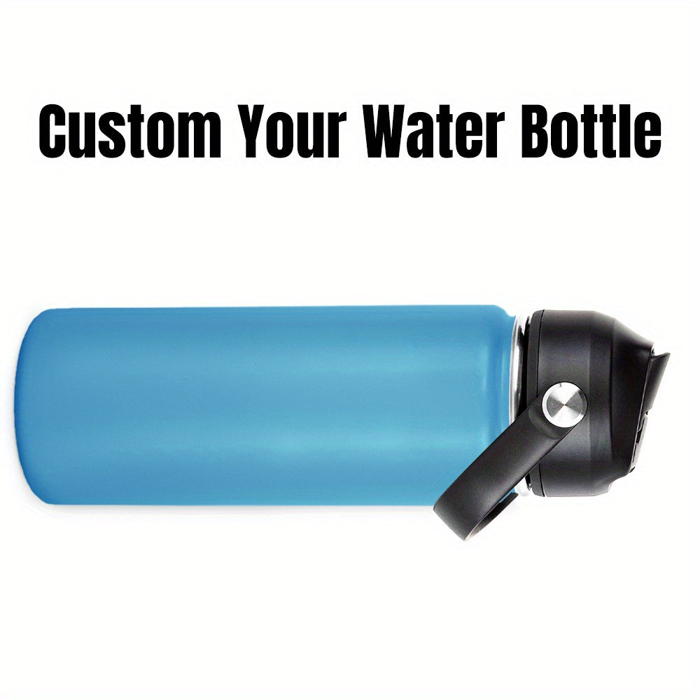 Personalized Stainless Steel Water Bottle 18oz Insulated Tumbler with Straw Lid for Sports Travel Gym