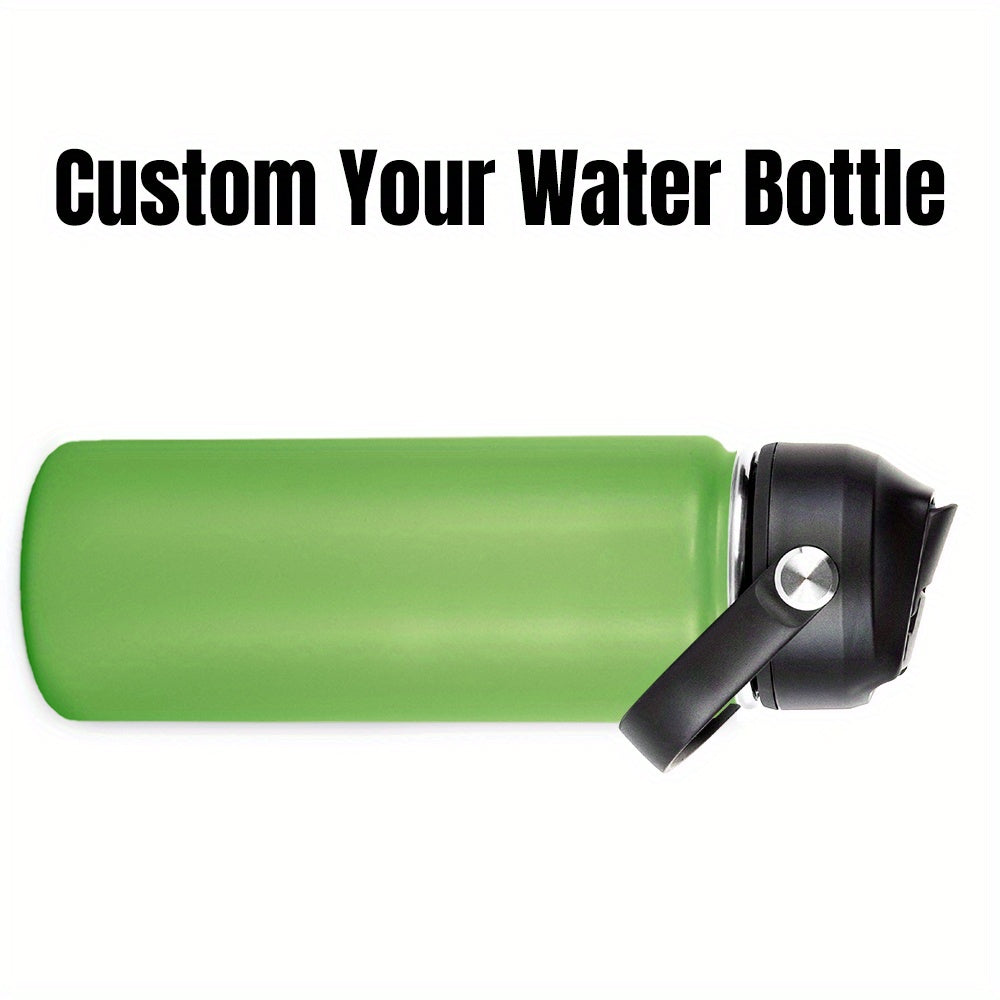 Personalized Stainless Steel Water Bottle 18oz Insulated Tumbler with Straw Lid for Sports Travel Gym