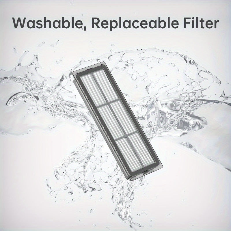 Z10 Pro/L10s Ultra robot tozalagichi uchun beshta yuviladigan chang filtri almashtirish to'plami, plastik pol qo'shimchalari bilan mos keladi.