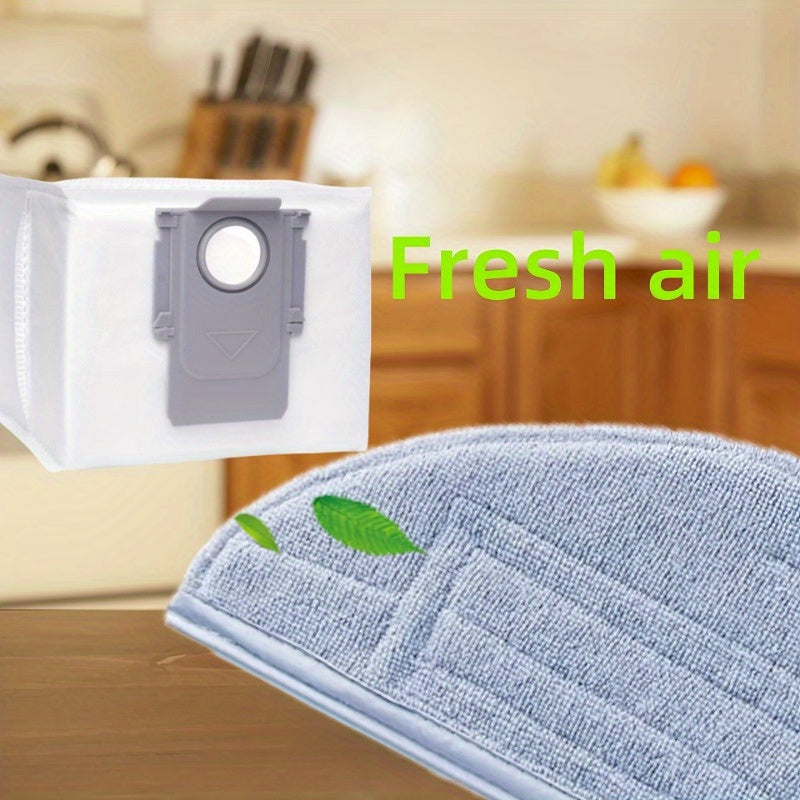 Комплект запасных частей для робота-пылесоса с мешками для пыли, микрофибровыми тряпками и насадкой для пола